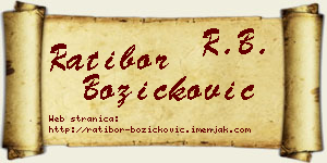 Ratibor Božičković vizit kartica